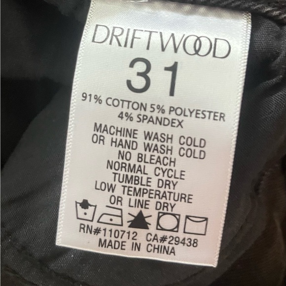 DRIFTWOOD faded Black  Flare Jeans - Picture 5 of 5